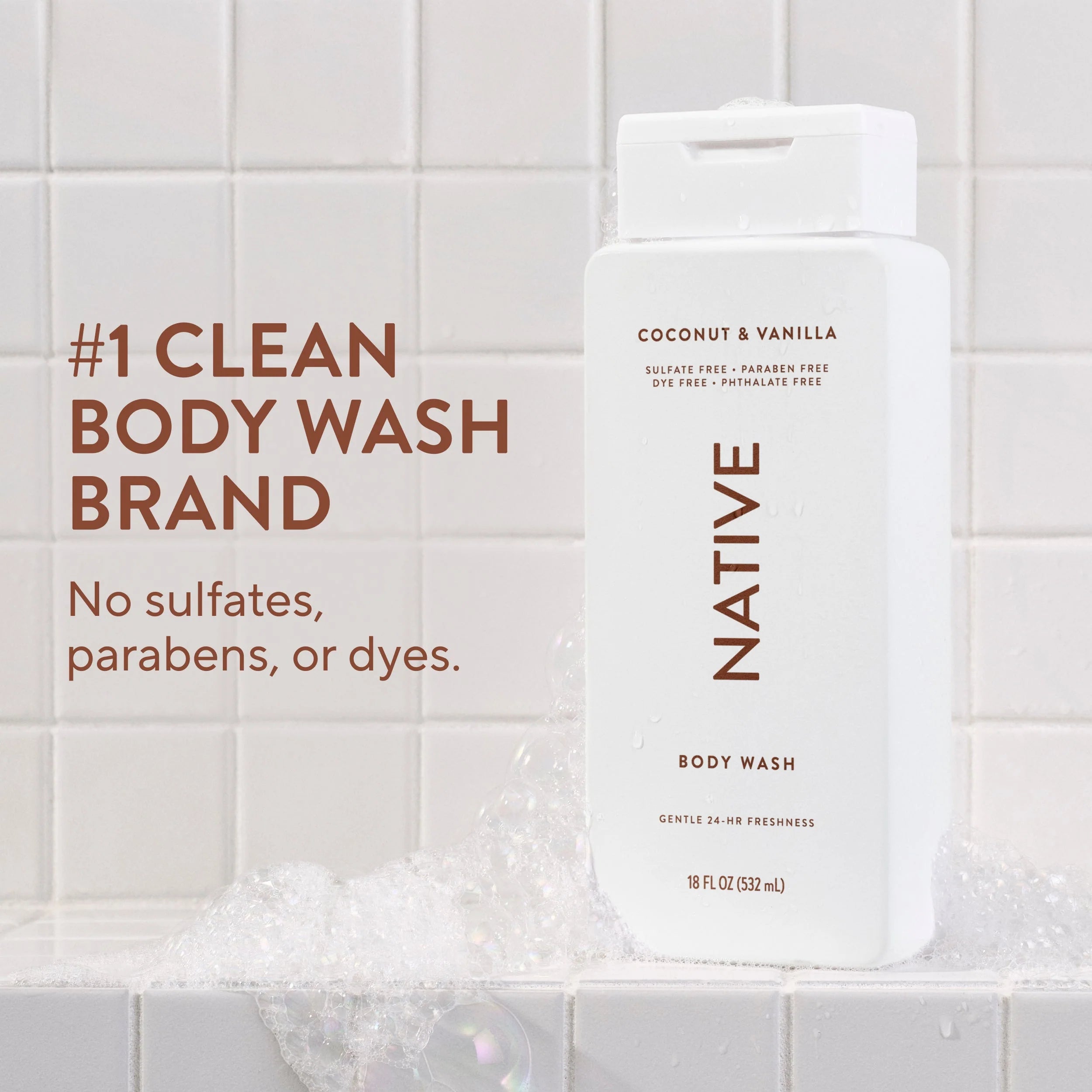 Native Coconut & Vanilla Body Wash  (532ml)